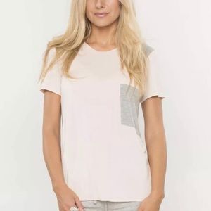 J. JuJu Loungewear Jane Pocket Blush T-shirt Large